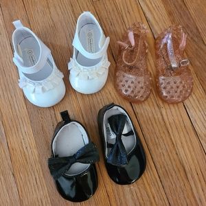 bundle of 3 baby girl shoes